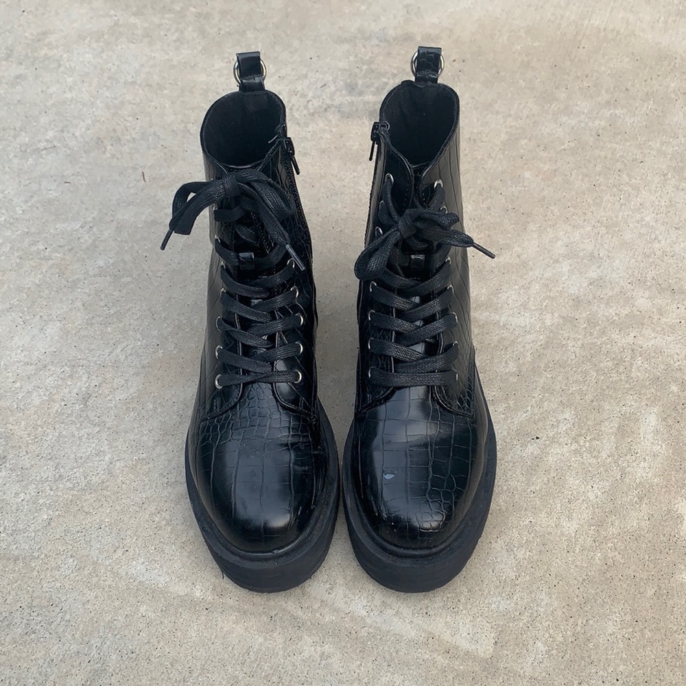 Chunky combat boots